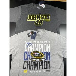 (2) NASCAR Fanatics #48 Jimmie Johnson Graphic  T-Shirts Mens Sz XL -  NWT NEW